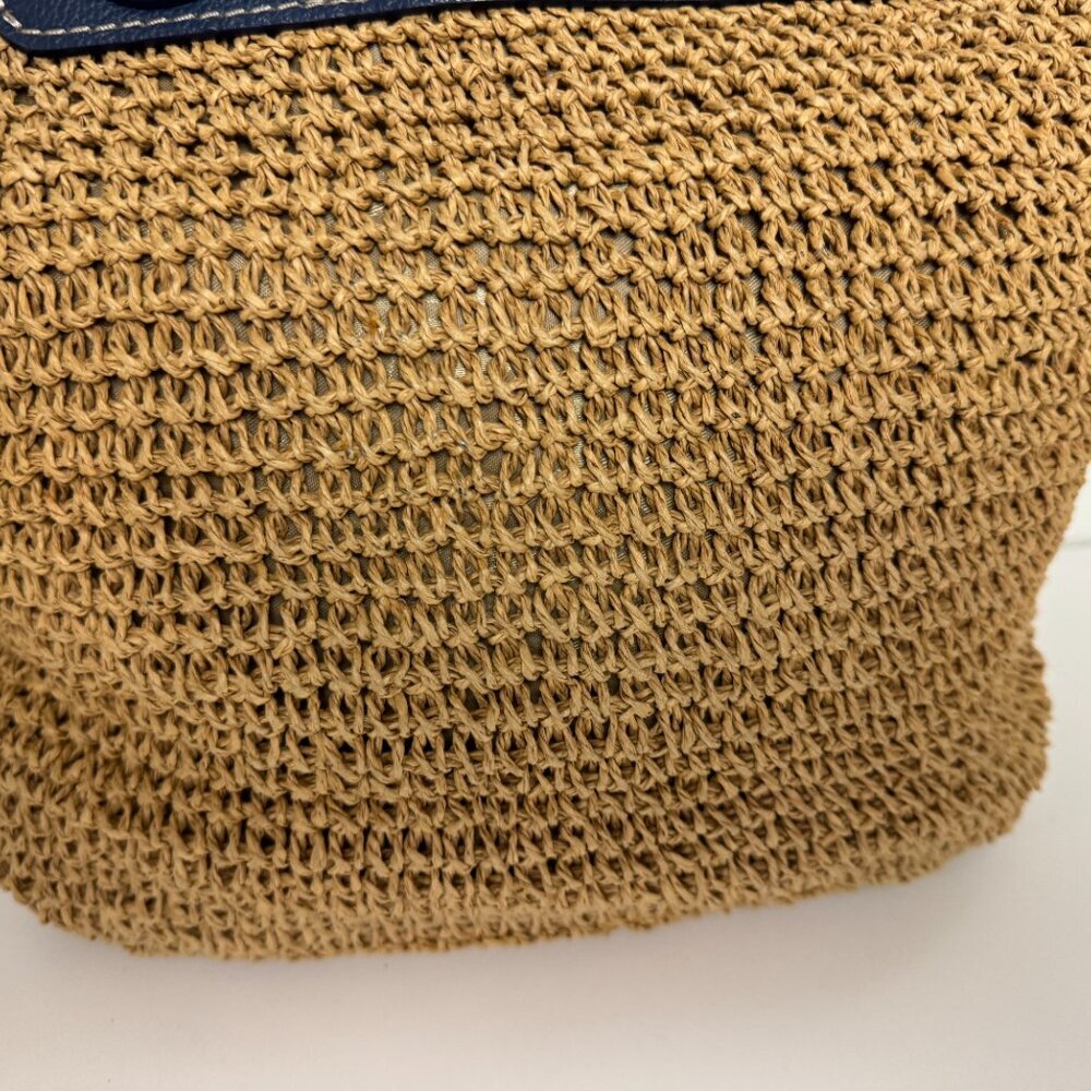 Brighton Woven Shoulder / Hand Bag Blue & Silver Details - Picture 3 of 9